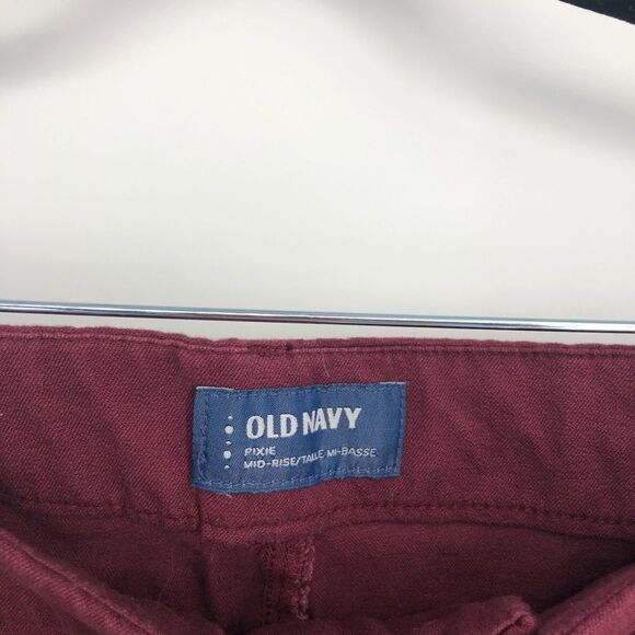 OLD NAVY Long Pixie Pant in Marin Berry Mid Rise - Picture 5 of 8